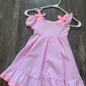 Toddler Striped Pink Dress